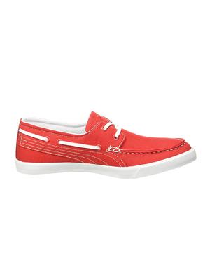 red canvas lace up boatshoes - 16689938 - Standard Image - 2