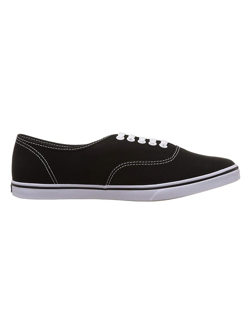 black canvas lace up sneakers - 16690089 - Zoom Image - 2