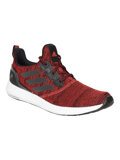 red fabric lace up sport shoes - 16690387 - Very Small Image - 1