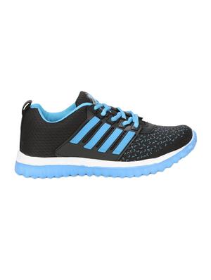 blue mesh lace-up sports shoes - 16690748 - Standard Image - 2