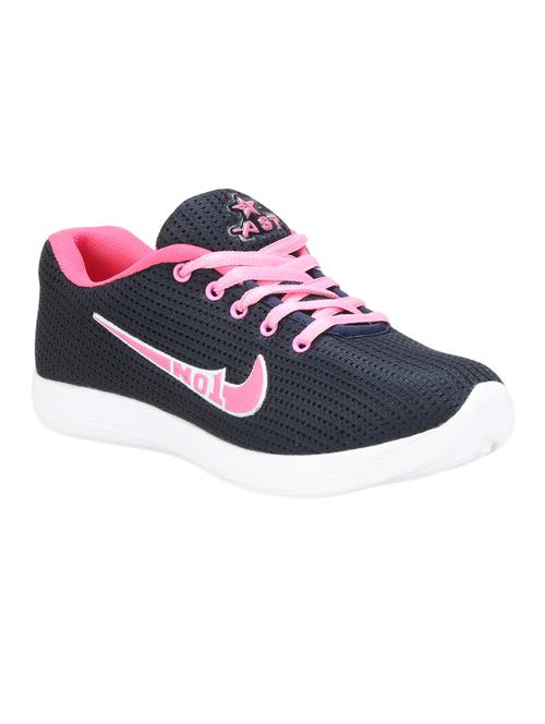 navy lace-up sports shoes - 16690750 - Standard Image - 1