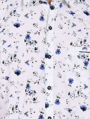 white floral printed casual shirt - 16690845 - Standard Image - 5