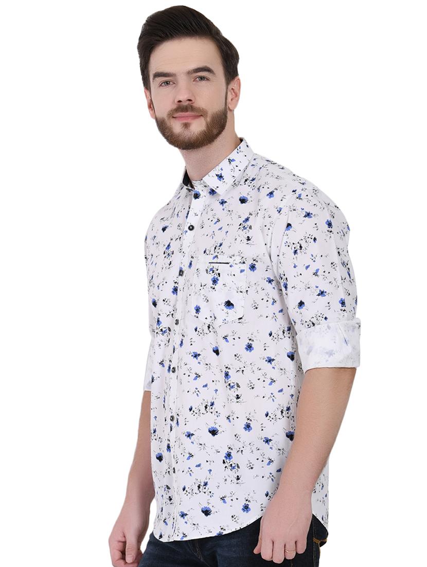 white floral printed casual shirt - 16690845 - Zoom Image - 2