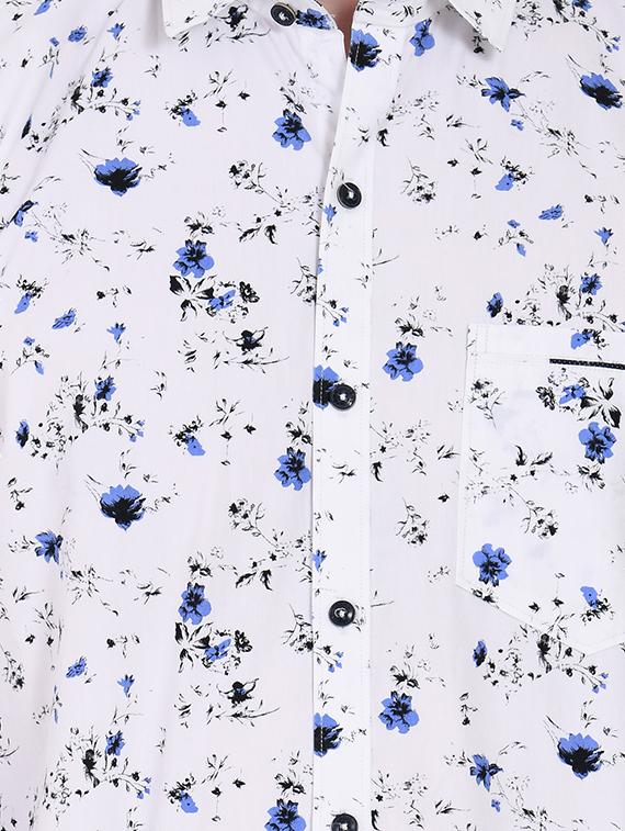 white floral printed casual shirt - 16690845 - Zoom Image - 5