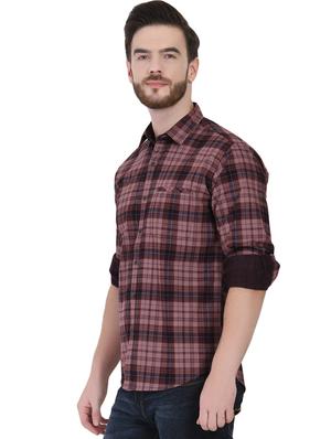 pink checkered casual shirt - 16690860 - Standard Image - 2