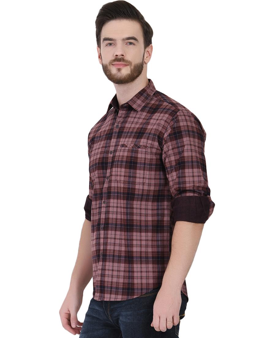 pink checkered casual shirt - 16690860 - Zoom Image - 2