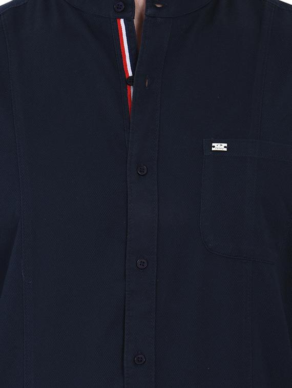blue solid casual shirt - 16690879 - Zoom Image - 5