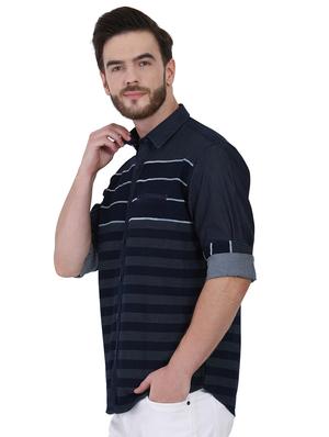 blue striped casual shirt - 16690898 - Standard Image - 2