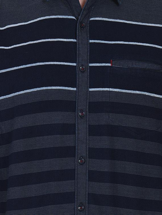 blue striped casual shirt - 16690898 - Zoom Image - 5