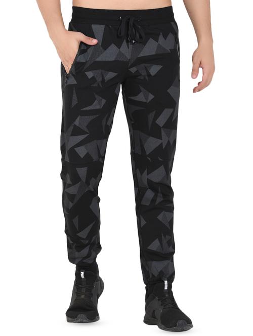 black printed jogger - 16690973 - Standard Image - 1