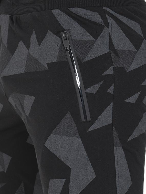 black printed jogger - 16690973 - Zoom Image - 5