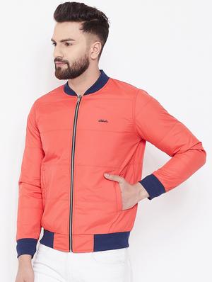 orange solid reversible quilted jacket - 16691484 - Standard Image - 2