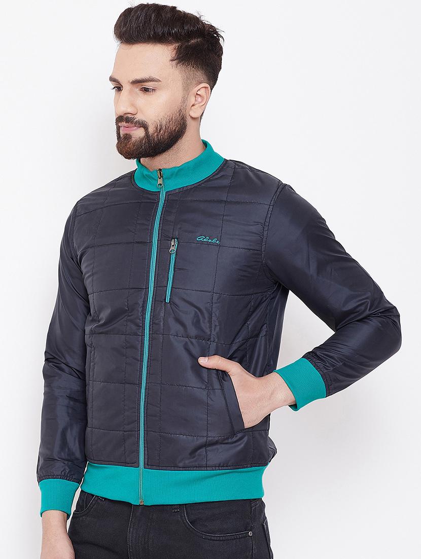 dark blue solid reversible quilted jacket - 16691486 - Zoom Image - 2
