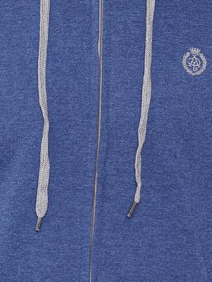 blue solid hooded sweatshirt - 16691556 - Standard Image - 5