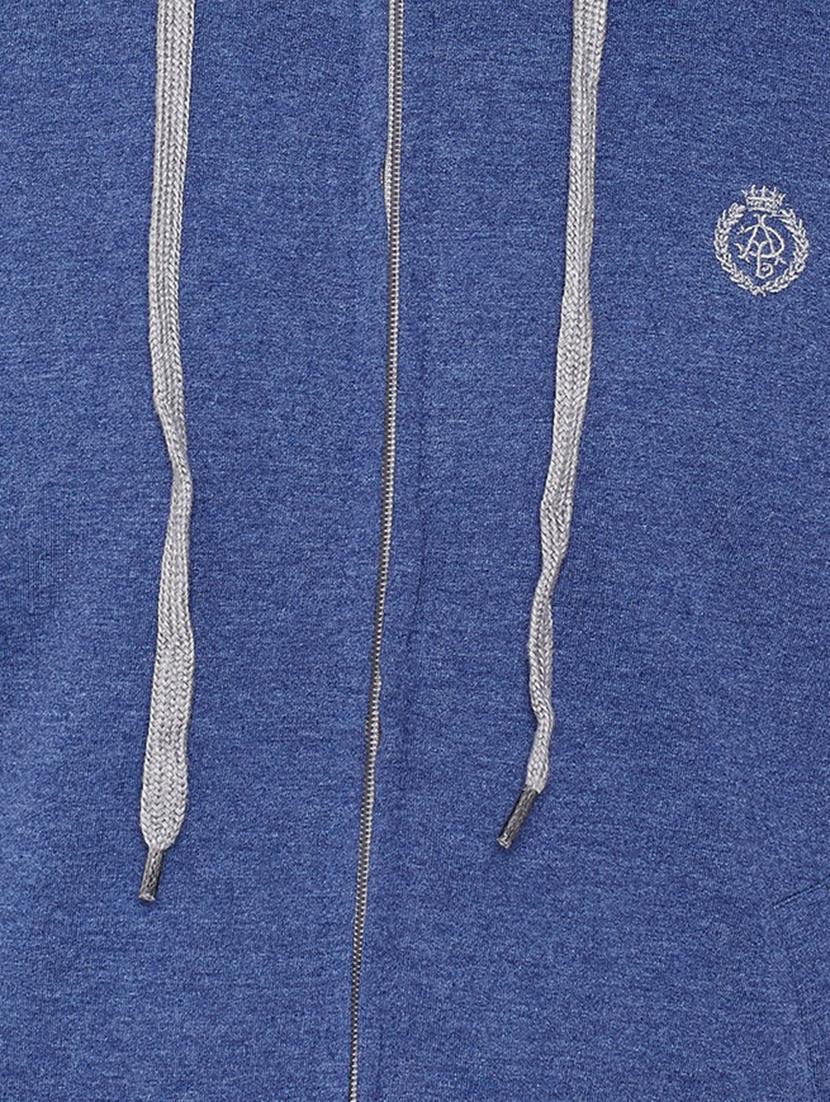 blue solid hooded sweatshirt - 16691556 - Zoom Image - 5
