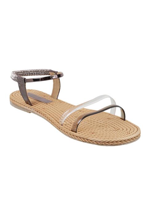 metallic back strap sandals - 16691912 - Standard Image - 1