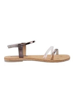 metallic back strap sandals - 16691912 - Standard Image - 2