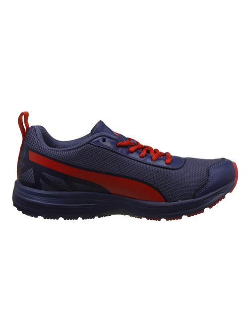 blue fabric lace up sport shoes - 16692034 - Standard Image - 1