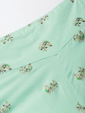 foil printed flared palazzo - 16692842 - Standard Image - 5