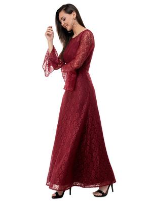 bell sleeved laced maxi dress - 16693215 - Standard Image - 2