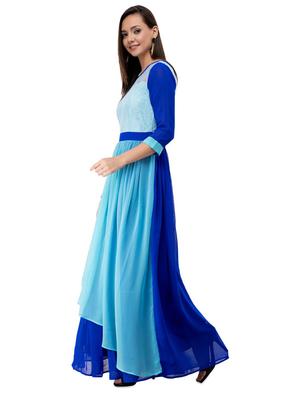 round neck layered gown - 16693223 - Standard Image - 2
