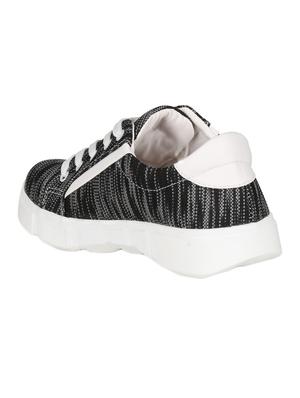 black fabric lace-up sneakers - 16693231 - Standard Image - 2