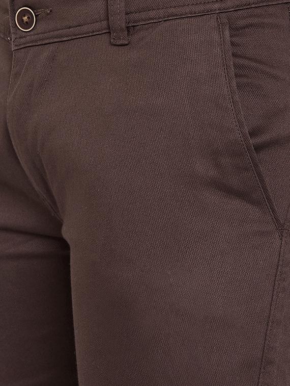 brown solid chinos - 16693607 - Zoom Image - 5