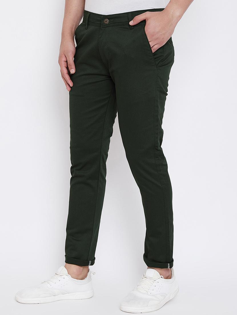 green solid chinos - 16693608 - Zoom Image - 2
