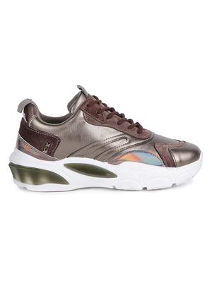 metallic leatherette laceup casual shoes - 16693725 - Standard Image - 2