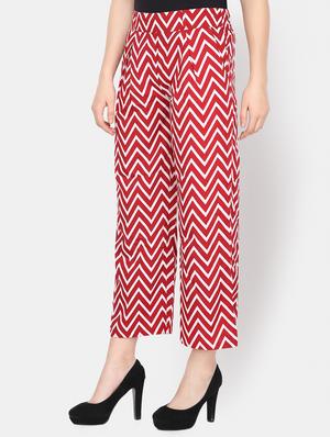 high rise chevron straight palazzo - 16693816 - Standard Image - 2