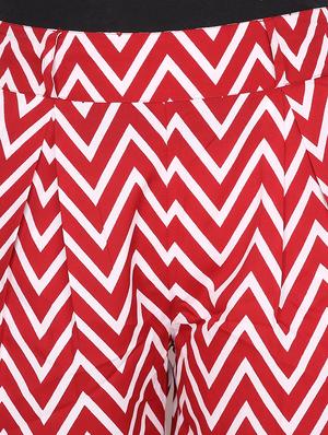 high rise chevron straight palazzo - 16693816 - Standard Image - 5