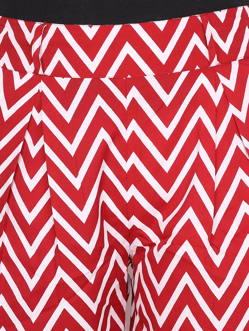 high rise chevron straight palazzo - 16693816 - Zoom Image - 5