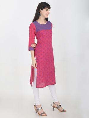 geometrical straight kurta - 16693887 - Standard Image - 2