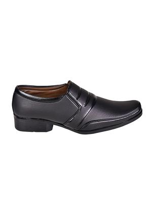 black leatherette slip ons - 16694088 - Standard Image - 2
