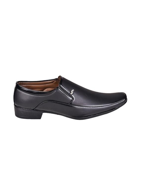 black leatherette slip ons - 16694089 - Zoom Image - 2