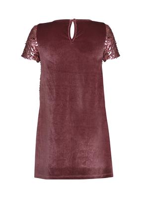 round neck sequined frock - 16694433 - Standard Image - 2