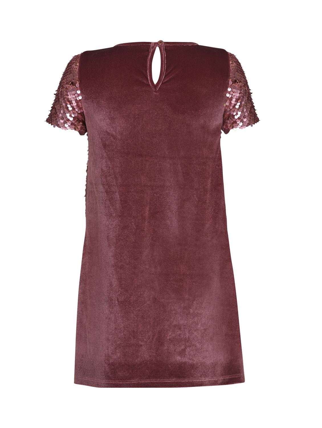 round neck sequined frock - 16694433 - Zoom Image - 2