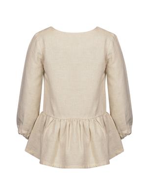 round neck gathered frock - 16694448 - Standard Image - 2