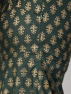 bell sleeved block print asymmetric dress - 16694719 - Standard Image - 5