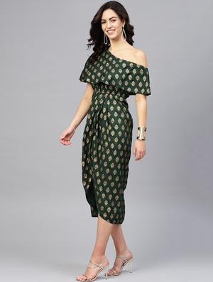 single cold shoulder asymmetric dress - 16694733 - Standard Image - 2