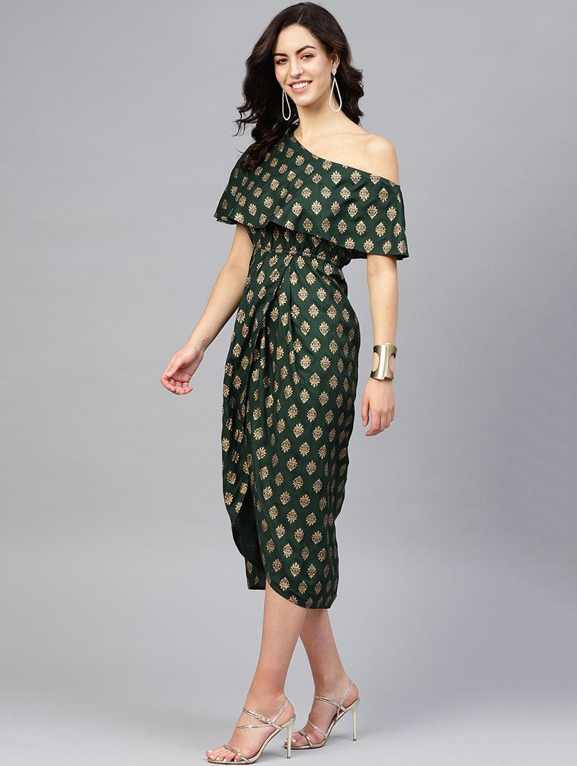 single cold shoulder asymmetric dress - 16694733 - Zoom Image - 2