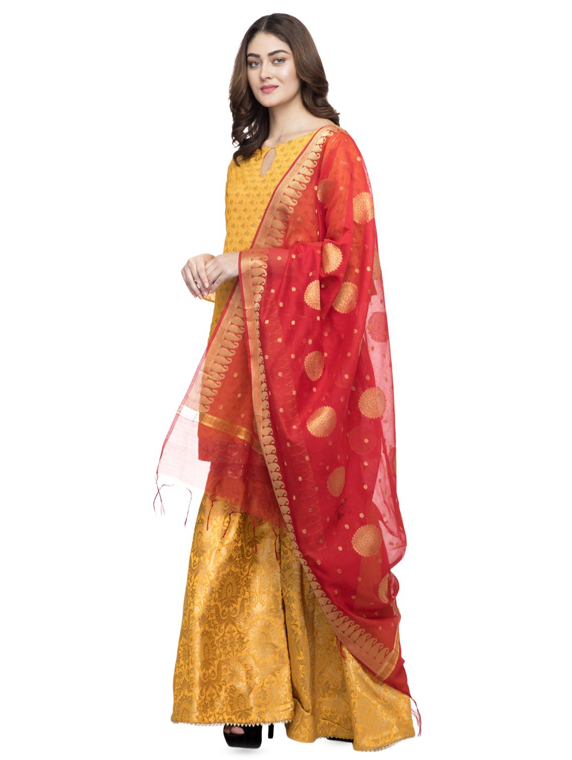 ethnic motif zari dupatta - 16694800 - Zoom Image - 2
