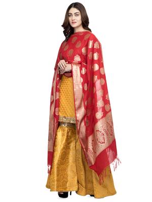 floral embroidered dupatta - 16694803 - Standard Image - 2