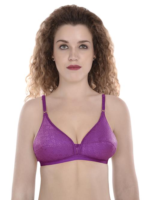 floral patch solid bra - 16694899 - Standard Image - 1