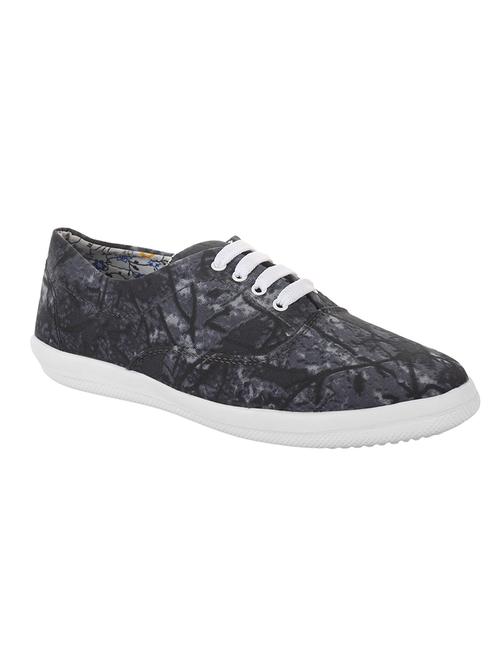 black canvas lace up sneakers - 16695226 - Standard Image - 1