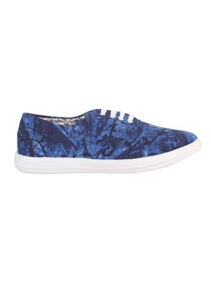 blue canvas lace up sneakers - 16695227 - Standard Image - 2
