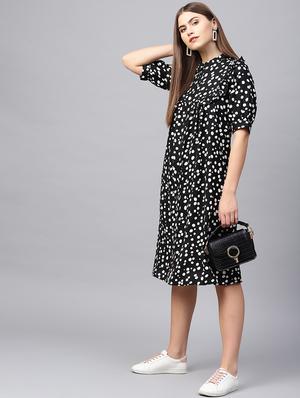polka dot frill detail shift dress - 16695242 - Standard Image - 2