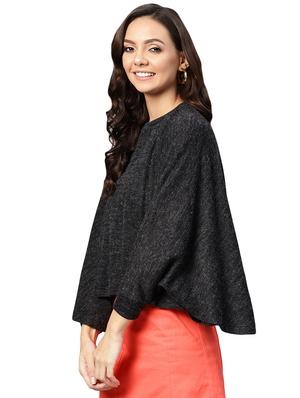 bat wing sleeved solid top - 16695271 - Standard Image - 2