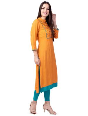 tonal embroidered straight kurta - 16695488 - Standard Image - 2