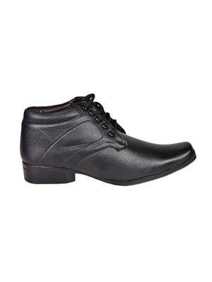 black leatherette lace-up derbys - 16695501 - Standard Image - 2